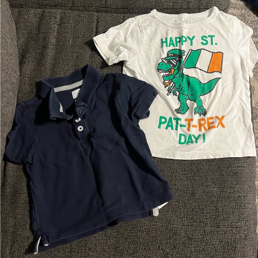Blue shirt - 2T Old Navy, White-2T Children’s Place